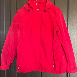 Lands' End Red Women's Hooded Jacket